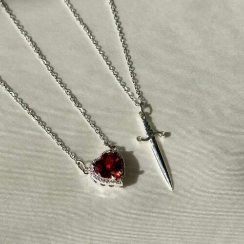 sword and heart necklaces