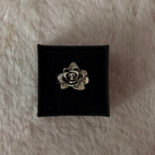 skull flower ring