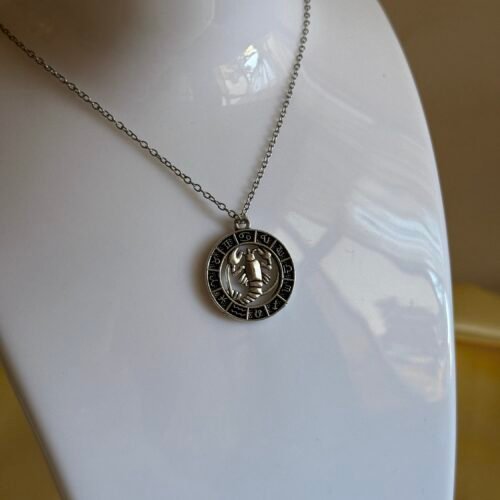 Cancer zodiac sign necklace