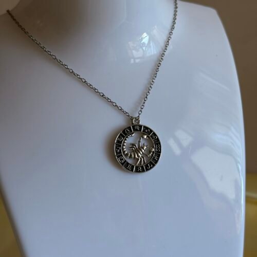 Scorpio zodiac sign necklace