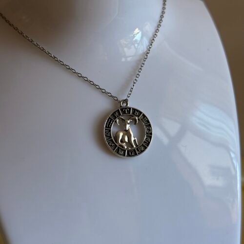 Aries zodiac sign necklace