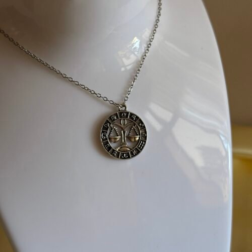 Libra zodiac sign necklace