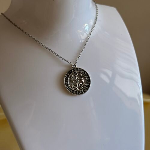 Gemini zodiac sign necklace