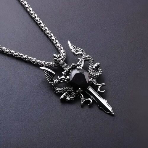 black sword necklace