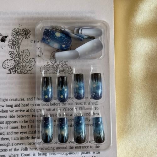 starry night press on nails