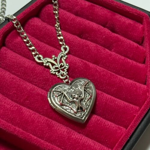 bat locket necklace