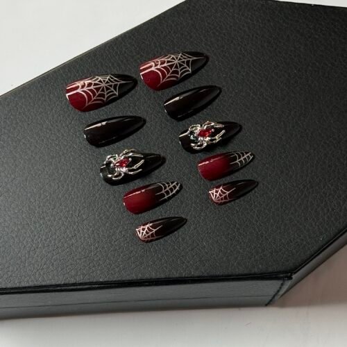 spider web press on nails