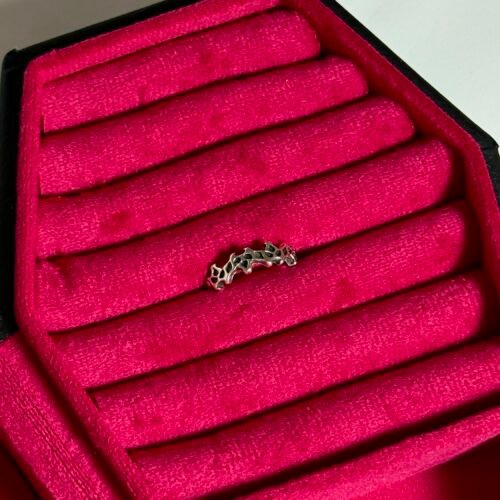 mini skull heads ring