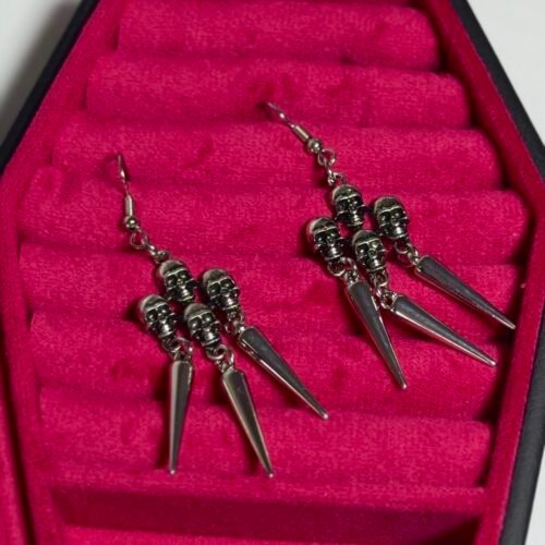 skull spiked earrings