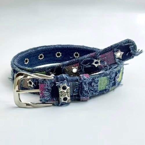 denim colorful y2k belt