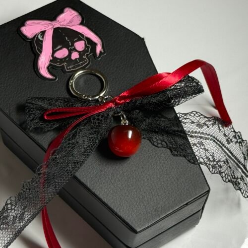 cherry bag charm