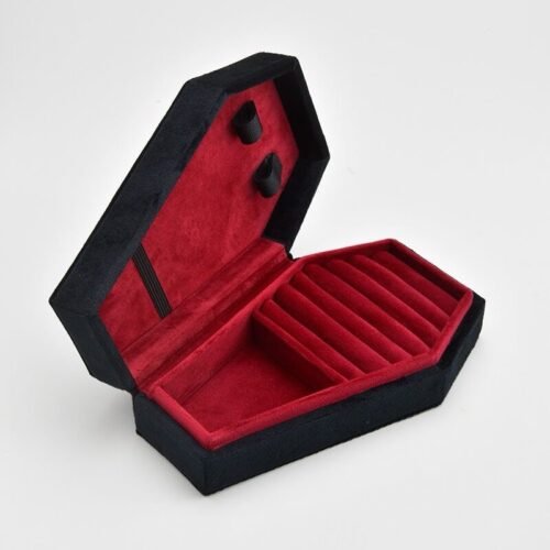 leather coffin jewelry box