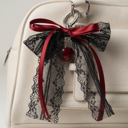 cherry bag charm