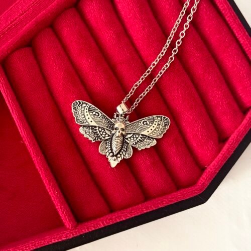 moth skull necklace