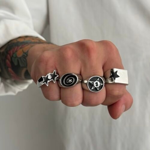 4 rings set y2k